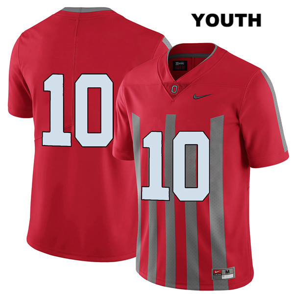 Ohio State Buckeyes Youth Amir Riep #10 Red Authentic Nike Elite No Name College NCAA Stitched Football Jersey AP19K30UW